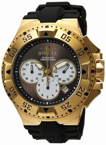 Invicta Excursion Black Dial Chronograph Date Black Silicone Watch # 23043 (Men Watch)