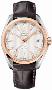 Omega Seamaster Aqua Terra Master Co-Axial Date 18k Rose Gold Bezel Brown Leather (41.5mm) Watch# 231.23.42.21.02.001 (Men Watch)