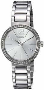 Invicta Silver Dial Stainless Steel Band Watch #23266 (Women Watch)