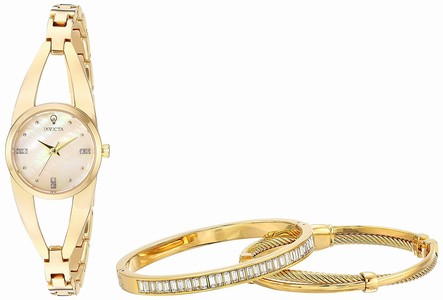 Invicta Gold Oyster Quartz Watch #23313 (Women Watch)