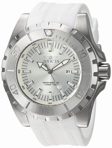 Invicta Pro Diver Quartz Analog Date White Polyurethane Watch # 23739 (Men Watch)