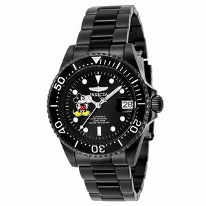 Invicta Black Dial Uni-directional Rotating Black Ion-plated Band Watch #24416 (Men Watch)