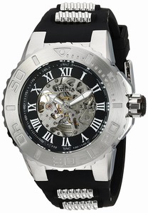 Invicta Black (skeleton Center) Automatic Watch #24738 (Men Watch)