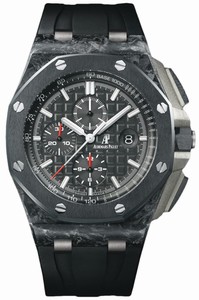 Audemars Piguet Automatic Forged Carbon Black Chronograph Dial Black Rubber Band Watch #26400AU.OO.A002CA.01 (Men Watch)