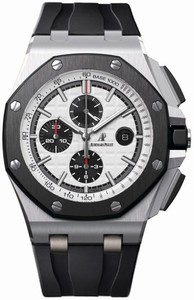 Audemars Piguet Automatic Stainless Steel Silver Chronograph Dial Black Rubber Band Watch #26400SO.OO.A002CA.01 (Men Watch)