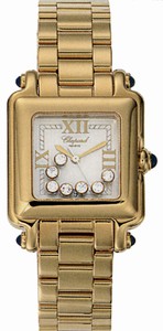 Chopard Quartz 18kt Yellow Gold White Dial 18kt Yellow Gold -polished Band Watch #276770-0007 (Women Watch)