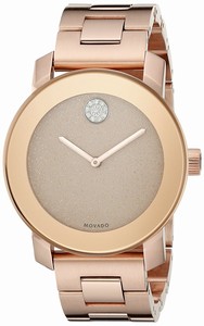 Movado Swiss quartz Dial color rose gold Watch # 3600335 (Women Watch)