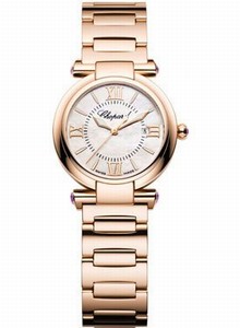 Chopard Imperiale Quartz Mother of Pearl Date Dial 18ct Rose Gold Watch# 384238-5002 (Women Watch)