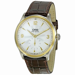 Oris Silver Guilloche Hand Wind Watch #396-7580-4351LS (Men Watch)