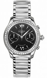 Glashutte Original Automatic Stainless Steel Black Dial Stainless Steel Brushed & Polished Band Watch #39-34-13-12-34 (Women Watch)