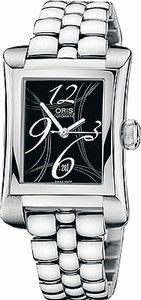 Oris Miles Rectangular Date Women's Watch # 56176204064MB