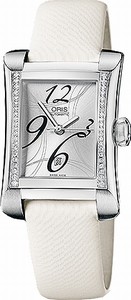 Oris Miles Rectangular Date Diamonds Women's Watch # 56176214961LSFC