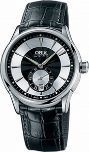 Oris Artelier Skeleton Small Second Date Men's Watch # 62375824054LSFC