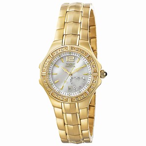 Invicta Mother Of Pearl Dial Stainless Steel Band Watch #6392 (Women Watch)