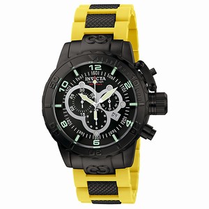 Invicta Corduba Black Dial Chronograph Date Polyurethane Watch # 6681 (Men Watch)