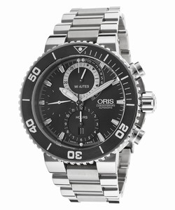 Oris Black Dial Stainless Steel Band Watch #67476557184SET (Men Watch)