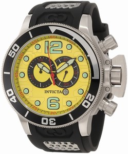 Invicta Corduba Quartz Chronograph Date Black Polyurethane Watch# 6914 (Men Watch)