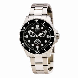 Invicta Black Dial Stainless Steel Band Watch #7024 (Men Watch)