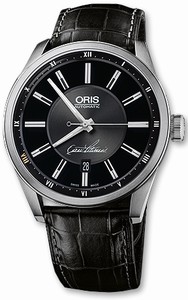 Oris Self Winding Automatic Brushed With Polished Stainless Steel Black Dial Band Watch #73376424084LS (Men Watch)