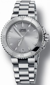 Oris Silver Dial Stainless Steel Band Watch #73376524141MB (Women Watch)