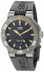 Oris Automatic Date Black Leather Watch # 73376534259RS1 (Men Watch)