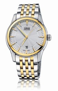 Oris Silver Dial Two Tone Band Watch #73376704351MB (Men Watch)