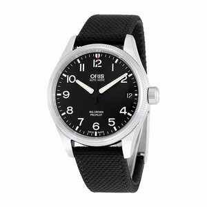 Oris Black Dial Fixed Stainless Steel Band Watch #751-7697-4164BKFS (Men Watch)