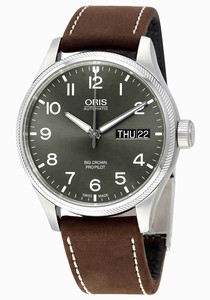 Oris Grey Dial Fixed Band Watch #752-7698-4063BRLS (Men Watch)