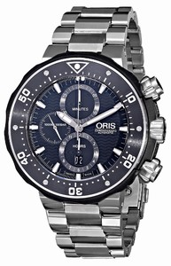 Oris Black Dial Titanium Band Watch #77476837154SET (Men Watch)