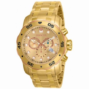 Invicta Swiss Quartz Gold Watch #80071 (Men Watch)