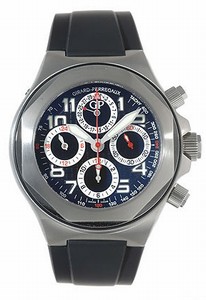 Girard-Perregaux Automatic Black Chronograph Dial Black Rubber Band Watch #80180-11-614-FK6A (Men Watch)