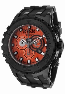 Invicta Subaqua Quartz Chronograph Day Date Orange Dial Polyurethane Watch # 80393 (Men Watch)