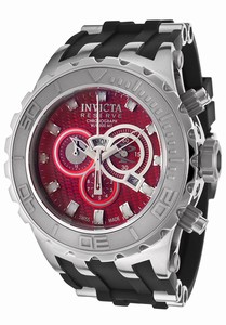 Invicta Subaqua Quartz Chronograph Day Date Red Dial Rubber Strap Watch # 80397 (Men Watch)