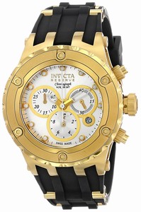 Invicta Subaqua Quartz Chronograph Date Black Polyurethane Watch # 80412 (Men Watch)