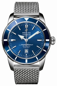 Breitling Automatic Chronometer Blue Dial Date Stainless Steel Watch #A1732016/C734SS (Men Watch)