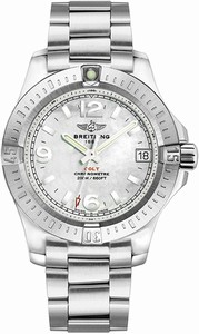 Breitling Swiss quartz Dial color white-mother-of-pearl Watch # A7438911/A772-178A (Women Watch)