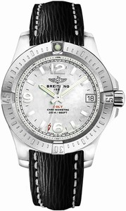 Breitling Swiss quartz Dial color white-mother-of-pearl Watch # A7438911/A772-213X (Women Watch)