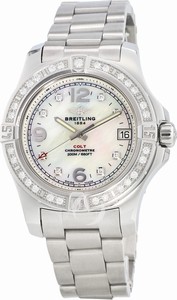 Breitling Mother of Pearl Battery Operated Quartz Watch # A7438953/A771-178A (Women Watch)