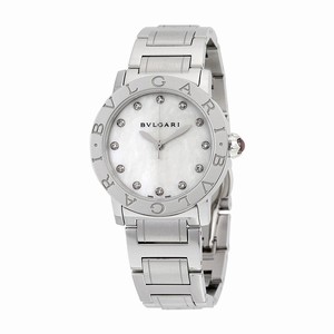 Bvlgari Automatic Dial color White Mother of Pearl Watch # BBL33WSS-12 (Men Watch)