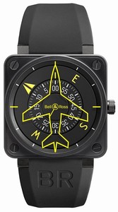 Bell & Ross Automatic Black Watch #BR01-92-HEADING-INDICATOR (Men Watch)