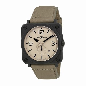 Bell & Ross Swiss quartz Dial color Beige Watch # BR-S-DESERT-TYPE (Men Watch)