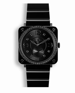 Bell & Ross Black Battery Operated Quartz Watch # BRS-BLC-PH-LGD/SCE (Men Watch)