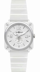 Bell & Ross Aviation BR Series Unisex Watch # BRS-White-Ceramic-Bracelet (Watch)