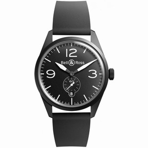 Bell & Ross Vintage Automatic Date Black Rubber Watch# BRV123-BL-CA/SRB (Men Watch)