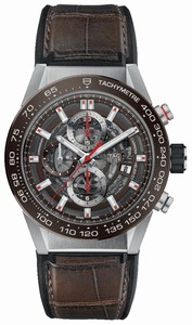 TAG Heuer Carrera Caliber Heuer 01 Automatic Chronograph Brown Leather Watch# CAR201U.FC6405 (Men Watch)