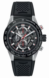 TAG Heuer Carrera Caliber Heuer 01 Automatic Chronograph Date Black Rubber Watch# CAR201V.FT6087 (Men Watch)