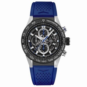 TAG Heuer Carrera Automatic Chronograph Date Blue Rubber Watch# CAR2A1T.FT6052 (Men Watch)