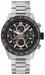 TAG Heuer Carrera Automatic Chronograph Date Stainless Steel Watch# CAR2A1W.BA0703 (Men Watch)