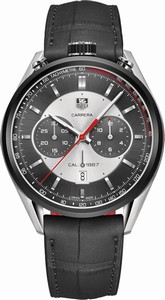 Tag Heuer Carrera Automatic Chronograph Date Black Leather Watch# CAR2C11.FC6327 (Men Watch)