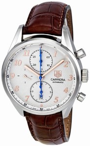 TAG Heuer Carrera Automatic Chronograph Date Brown Leather Watch #CAS2112.FC6291 (Men Watch)